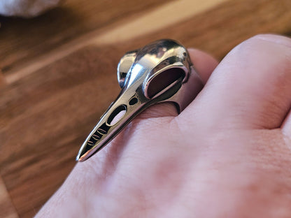 Raven’s Omen Ring – Stainless Steel Raven Skull