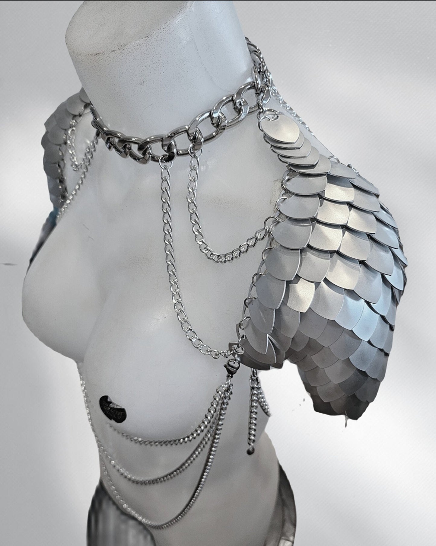 Halloween Viking, Dragon, Fairy Scalemail Cosplay Chainmail Festival Outfit Scale Mail Shoulder Armor Costume