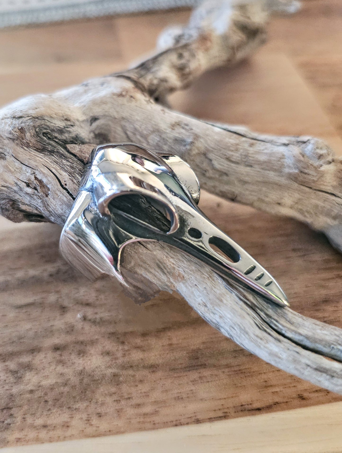 Raven’s Omen Ring – Stainless Steel Raven Skull