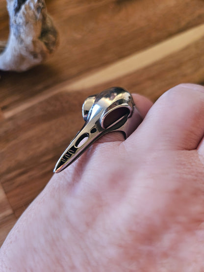 Raven’s Omen Ring – Stainless Steel Raven Skull