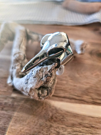 Raven’s Omen Ring – Stainless Steel Raven Skull