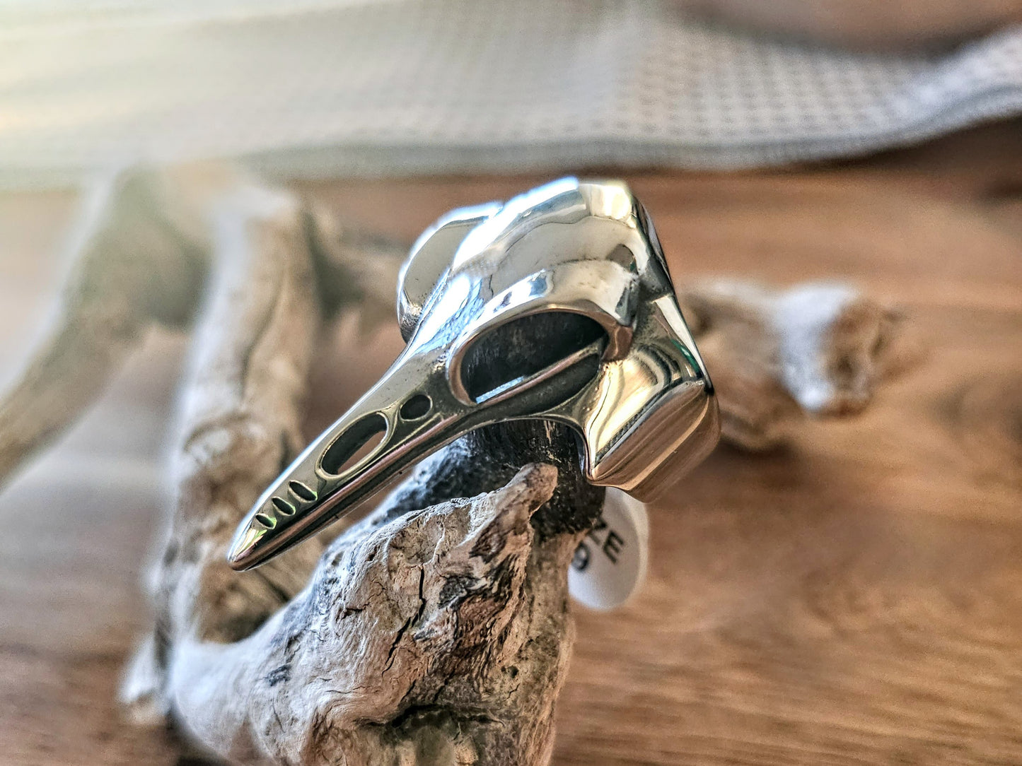 Raven’s Omen Ring – Stainless Steel Raven Skull