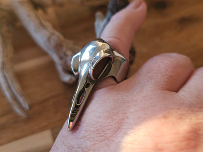 Raven’s Omen Ring – Stainless Steel Raven Skull