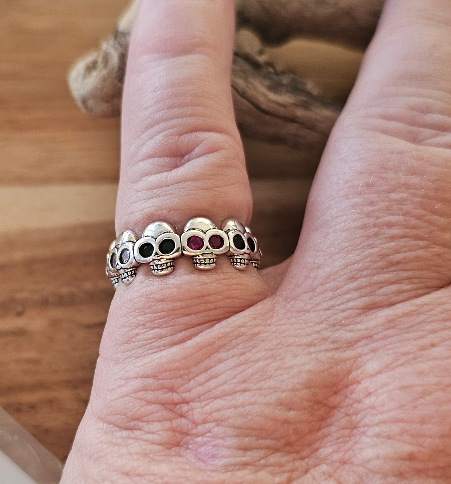 Circle of Skulls 925 Sterling Silver Ring