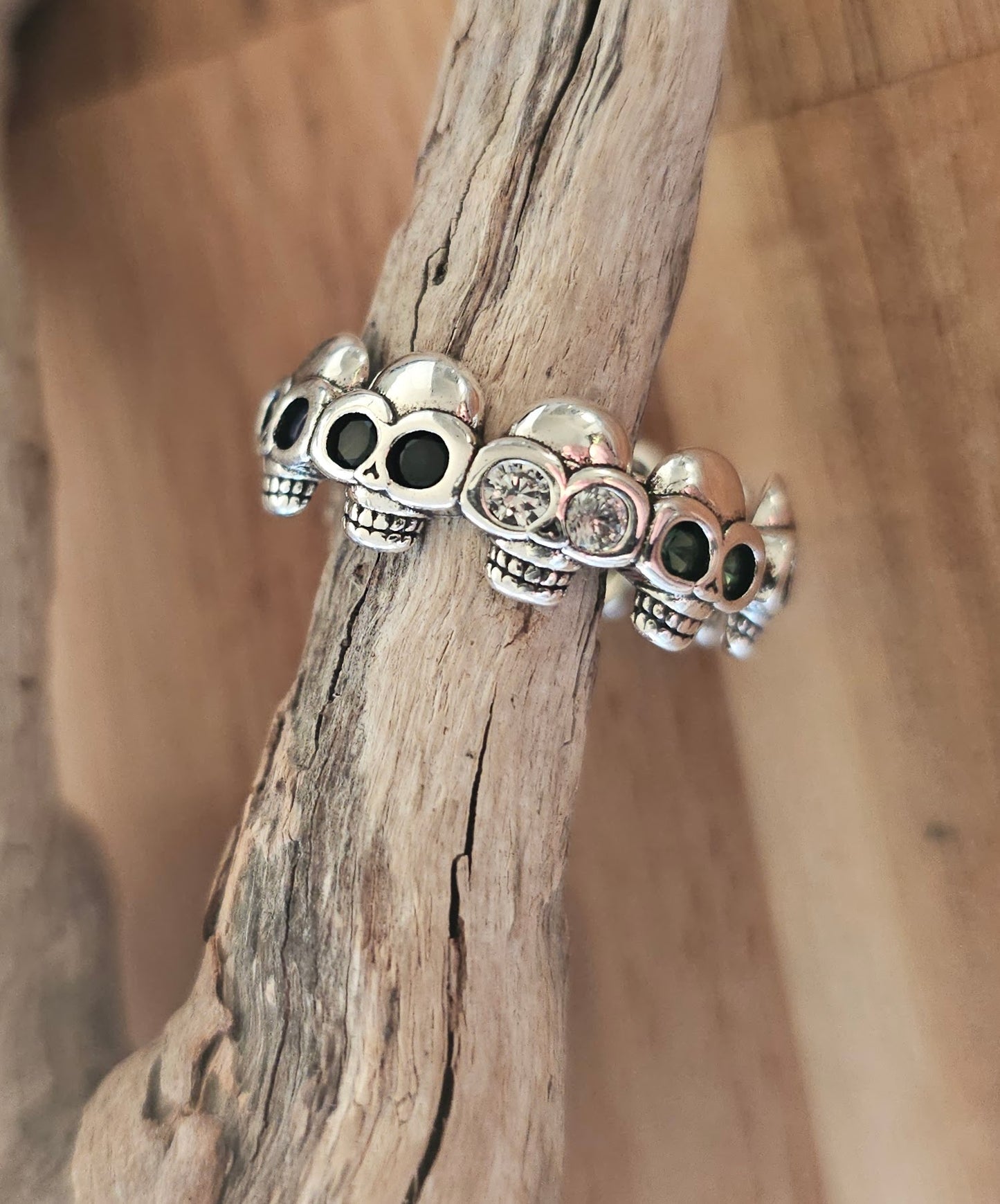 Circle of Skulls 925 Sterling Silver Ring