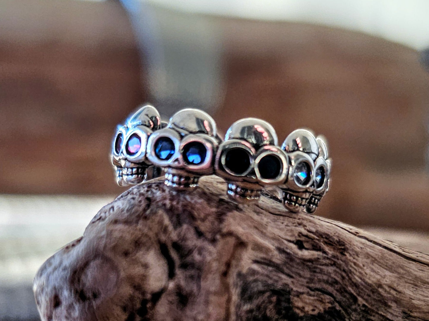 Circle of Skulls 925 Sterling Silver Ring