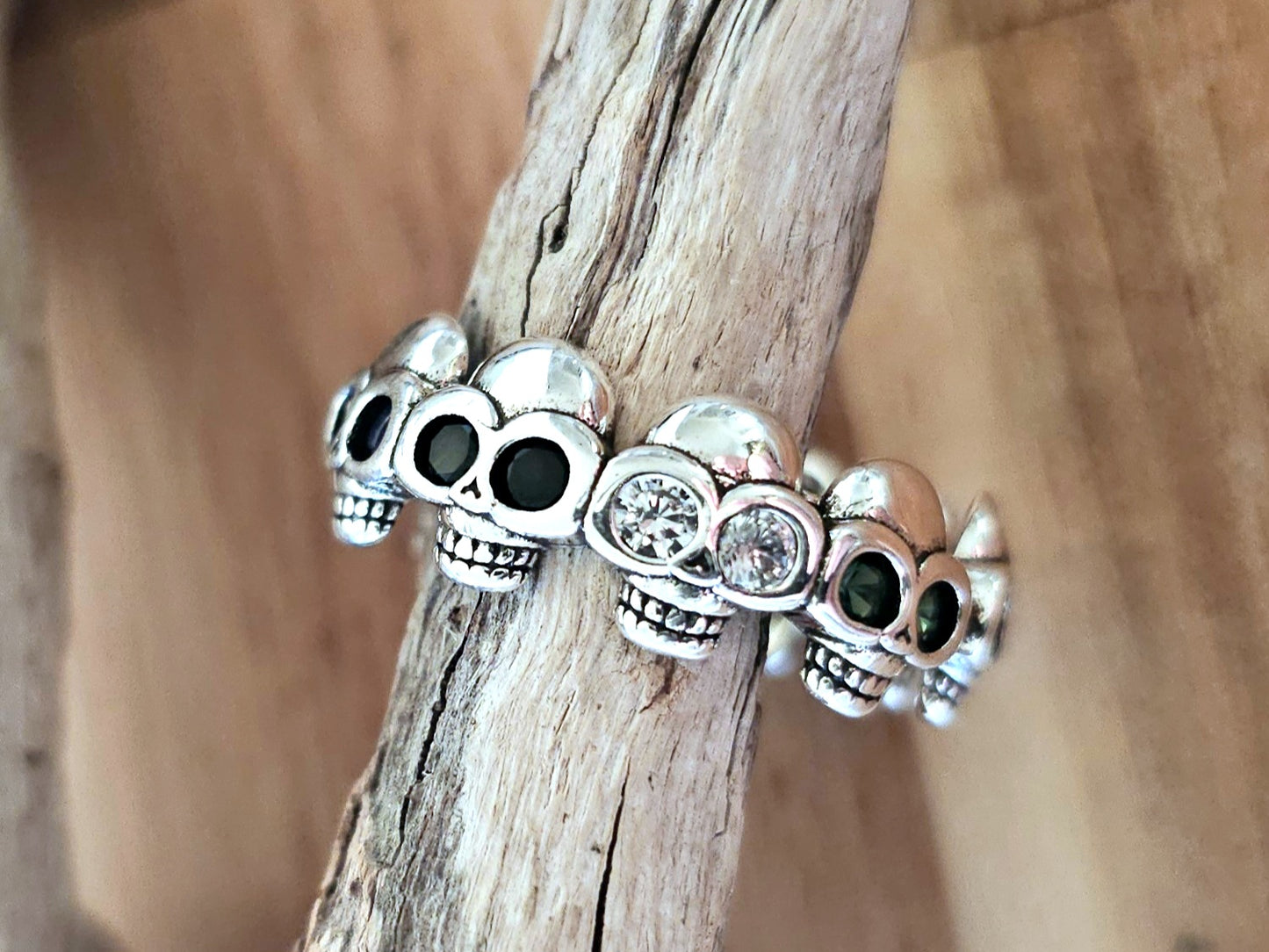 Circle of Skulls 925 Sterling Silver Ring